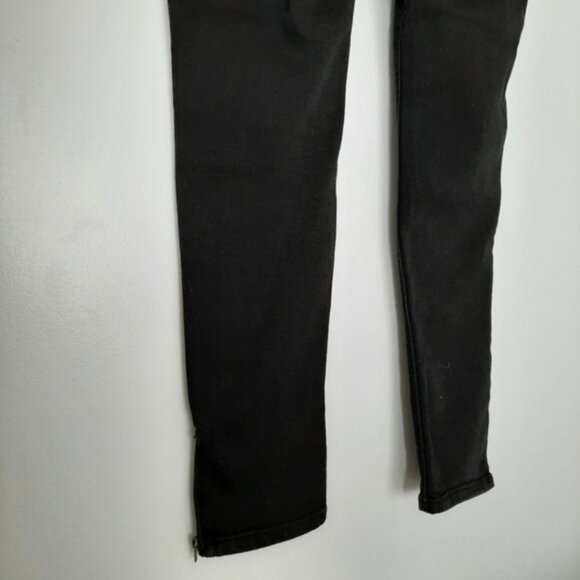 EVERMORE Ankle Zip Black Denim Skinny Leg Jeans Sz 4 - Picture 14 of 15